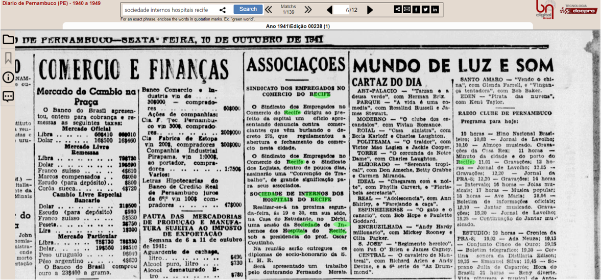 Publicações em periódico (Diário de Pernambuco) - 1941 1